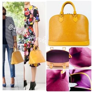 🌺🔥😍Authentic LOUIS VUITTON Epi Alma Tassil Yellow